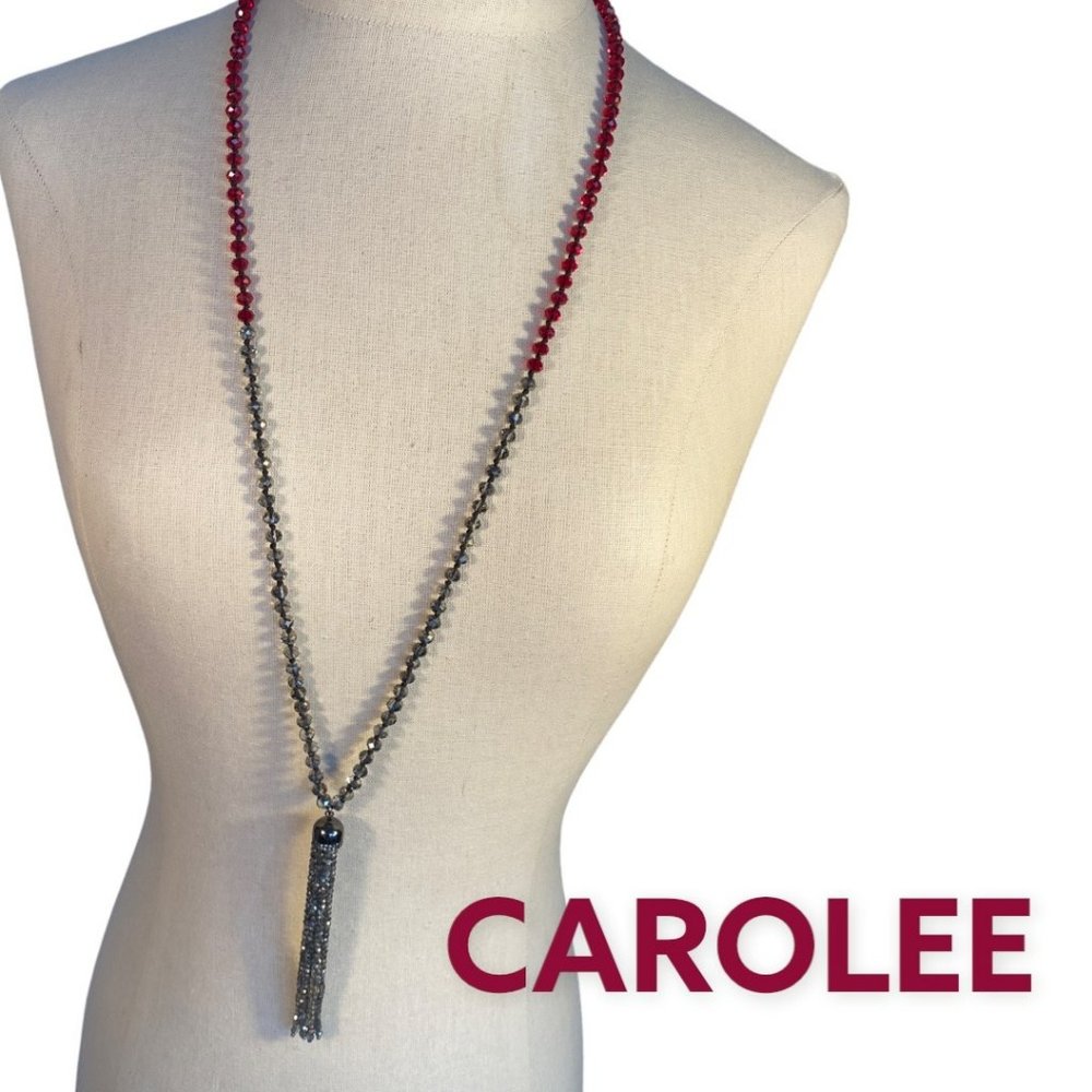 GORGEOUS CAROLEE BEADED LARIAT NECKLACE (EUC)